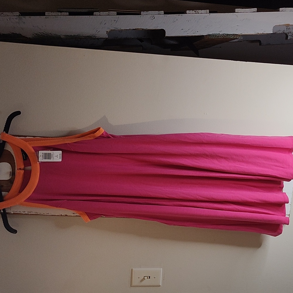 Torrid Pink Ribbon Goddess Neck Trapeze Dress